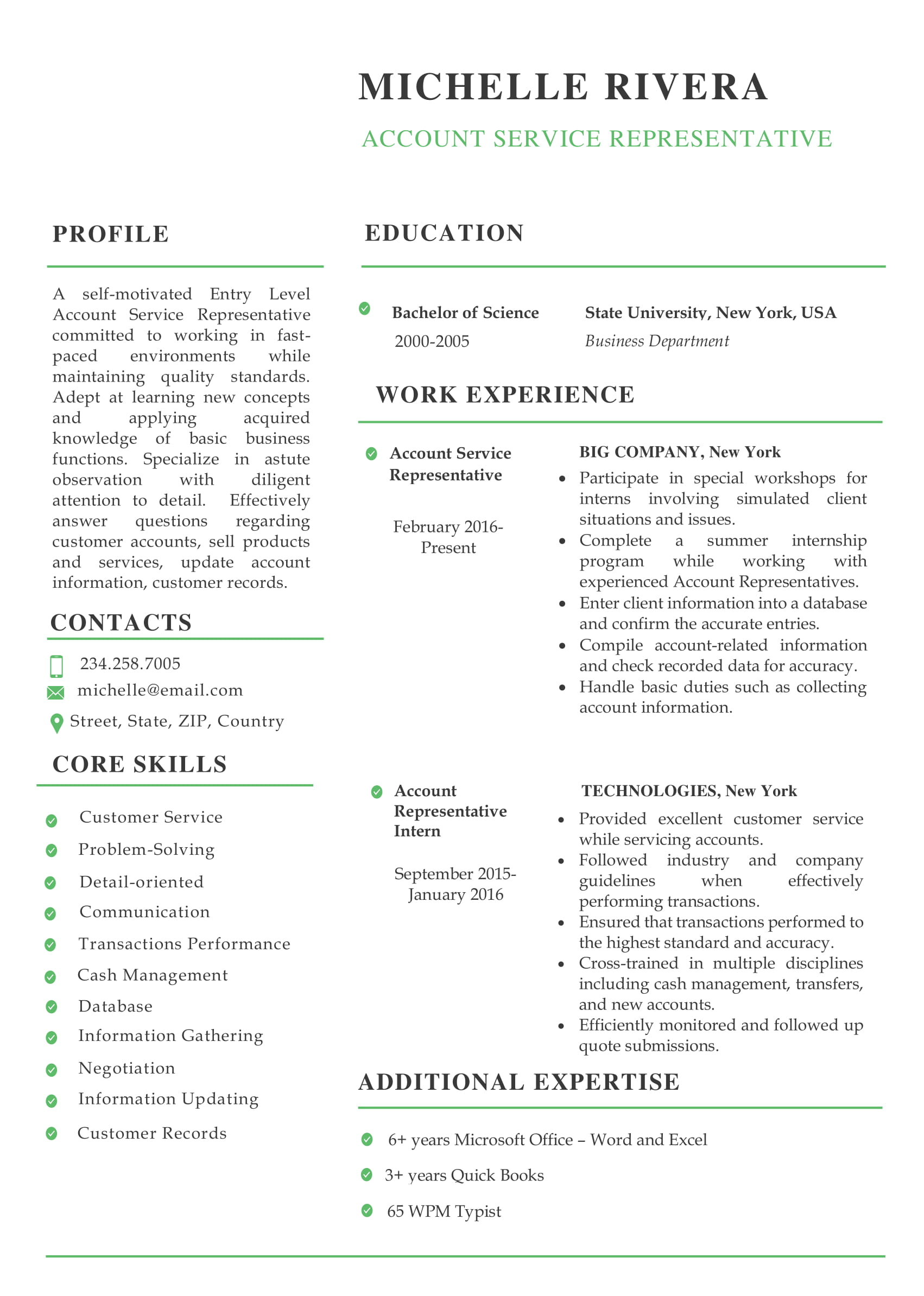 resume writing services experience