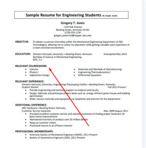 listing relevant coursework on resume reddit