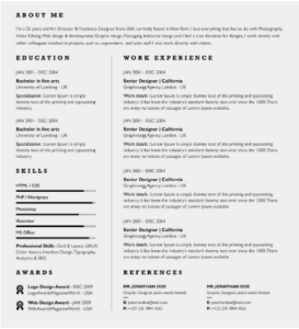 Game Changer resume template